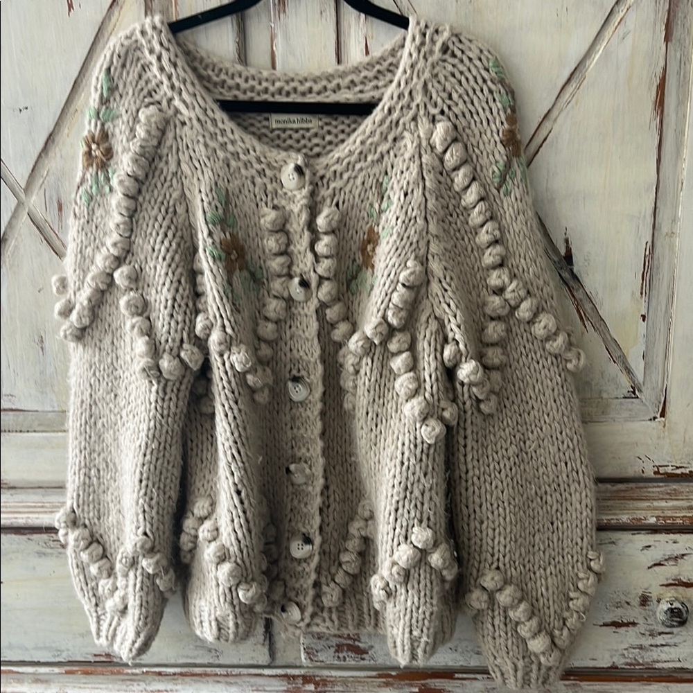 Monika Hibbs oversize woven cardigan